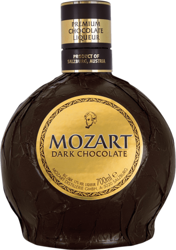 21,95 € Spedizione Gratuita | Crema di Liquore Suntory Mozart Chocolate Black Austria Bottiglia 70 cl