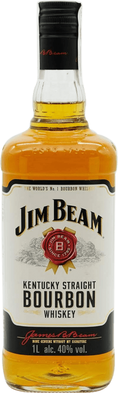 17,95 € Envío gratis | Whisky Bourbon Jim Beam Estados Unidos Botella 1 L