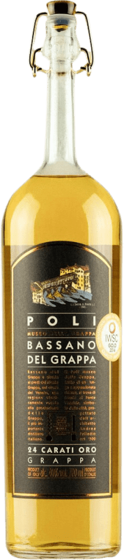 41,95 € Kostenloser Versand | Grappa Poli Bassano 24 Carati Oro Italien Flasche 70 cl
