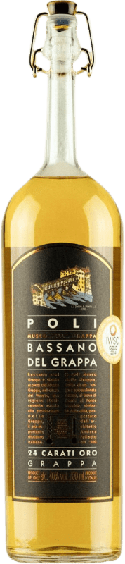 39,95 € Бесплатная доставка | Граппа Poli Bassano 24 Carati Oro — Золотая версия Италия Бутылка 70 cl
