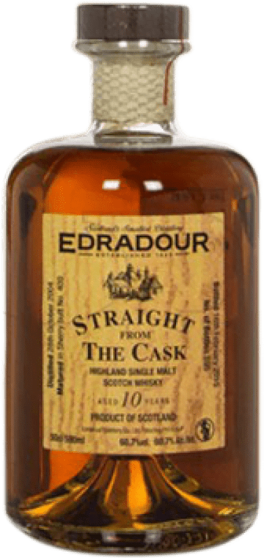 68,95 € Free Shipping | Whisky Single Malt Edradour Straigt from the Cask United Kingdom 10 Years Medium Bottle 50 cl