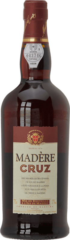 14,95 € Kostenloser Versand | Verstärkter Wein Bardinet Madere Cruz I.G. Madeira Portugal Negramoll Flasche 75 cl