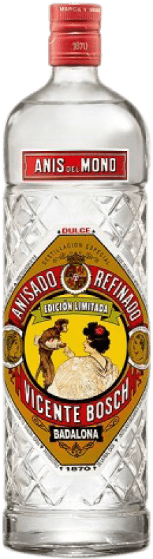 17,95 € Free Shipping | Aniseed Liqueur Anís del Mono Dulce — Sweet Spain Bottle 1 L