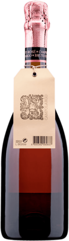 15,95 € Kostenloser Versand | Rosé Sekt Campolargo Brut Reserve I.G. Portugal Portugal Pinot Schwarz Flasche 75 cl