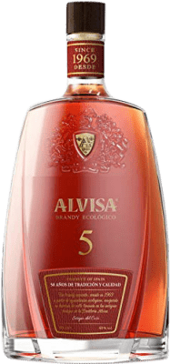 10,95 € Free Shipping | Brandy Alvisa Spain 5 Years Medium Bottle 50 cl