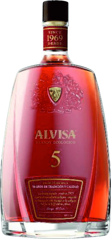 23,95 € 送料無料 | ブランデー Alvisa スペイン 5 年 ボトル 1 L