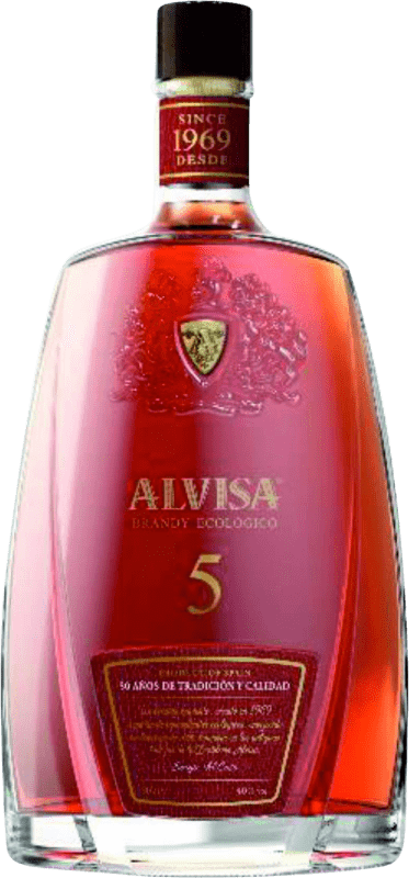 23,95 € Envío gratis | Brandy Alvisa España 5 Años Botella 1 L