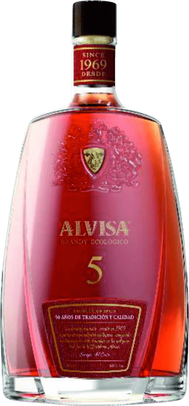 24,95 € Envio grátis | Brandy Conhaque Alvisa Espanha 5 Anos 1 L