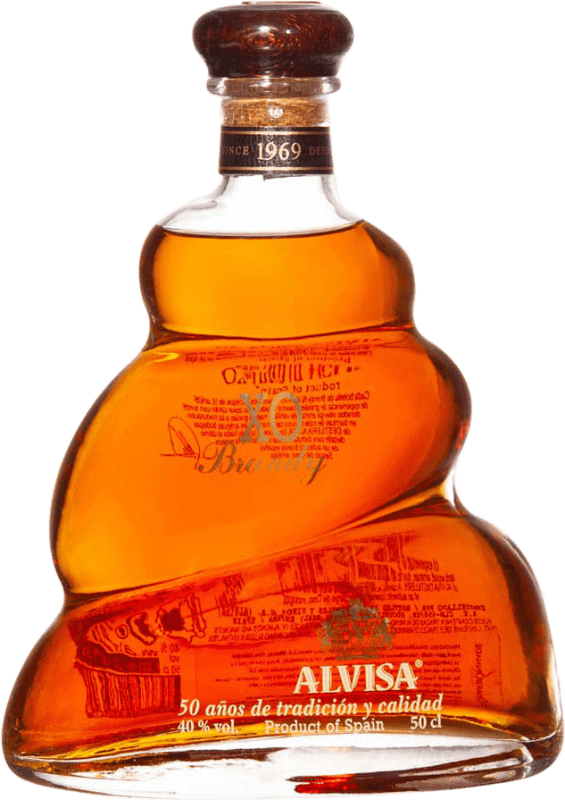 17,95 € Envio grátis | Brandy Conhaque Alvisa XO Extra Old — Extra Velho Espanha Garrafa Medium 50 cl