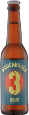 1,95 € 免费送货 | 啤酒 Barcelona Beer Piquenbauer 3 Ginger Wheat Beer 西班牙 三分之一升瓶 33 cl