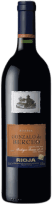 16,95 € Бесплатная доставка | Красное вино Berceo Gonzalo Резерв D.O.Ca. Rioja Ла-Риоха Испания Tempranillo, Grenache, Graciano бутылка 75 cl