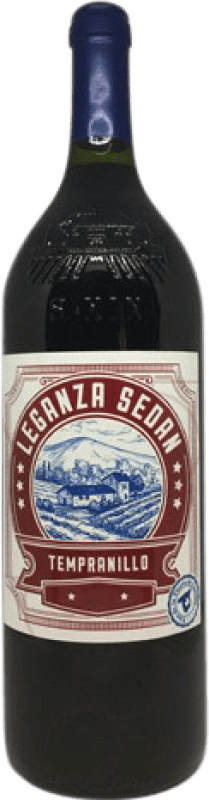 9,95 € Free Shipping | Red wine Condesa de Leganza Sedan Aged I.G.P. Vino de la Tierra de Castilla Castilla la Mancha y Madrid Spain Tempranillo Magnum Bottle 1,5 L