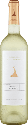 6,95 € Бесплатная доставка | Белое вино Condesa de Leganza Молодой I.G.P. Vino de la Tierra de Castilla Castilla la Mancha y Madrid Испания Verdejo бутылка 75 cl
