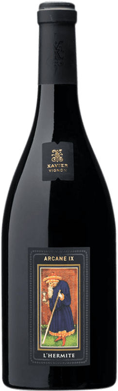 43,95 € Free Shipping | Red wine Xavier Vignon Arcane IX L'Hermite A.O.C. Gigondas Provence France Syrah, Grenache, Monastrell, Picapoll Black Bottle 75 cl