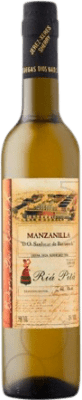 13,95 € Envio grátis | Vinho Generoso Fortificado Dios Baco Riá Pitá D.O. Manzanilla-Sanlúcar de Barrameda Andalucía y Extremadura Espanha Palomino Fino Garrafa Medium 50 cl
