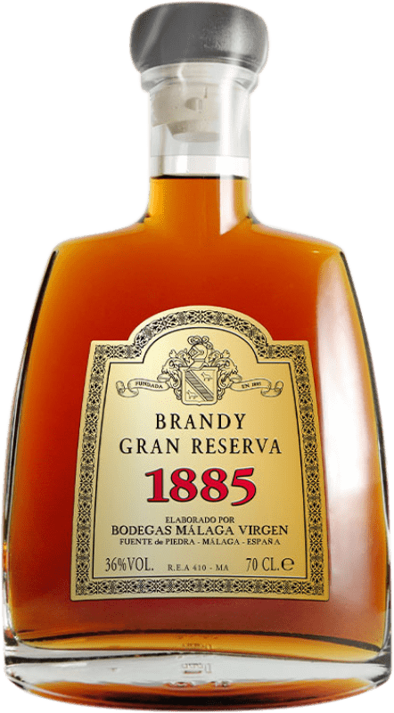 139,95 € Envío gratis | Brandy Málaga Virgen López Hermanos 1885 España Botella 70 cl