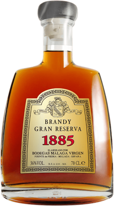 163,95 € Envio grátis | Brandy Conhaque Málaga Virgen 1885 Espanha Garrafa 70 cl