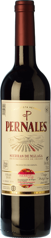 9,95 € Kostenloser Versand | Rotwein Málaga Virgen Pernales Coupage Crianza — Kurze Fassreifung Andalucía y Extremadura Spanien Syrah Flasche 75 cl