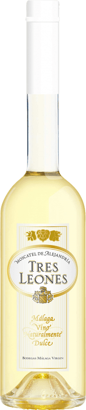 13,95 € Free Shipping | Fortified wine Málaga Virgen Tres Leones D.O. Sierras de Málaga Andalucía y Extremadura Spain Muscat Medium Bottle 50 cl