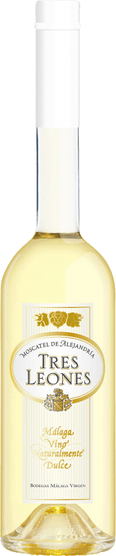 17,95 € Envio grátis | Vinho Generoso Fortificado Málaga Virgen Tres Leones D.O. Sierras de Málaga Andalucía y Extremadura Espanha Moscato Garrafa Medium 50 cl