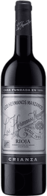 7,95 € Бесплатная доставка | Красное вино Manzanos Los Hermanos старения D.O.Ca. Rioja Ла-Риоха Испания Tempranillo, Grenache бутылка 75 cl