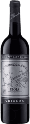 7,95 € Free Shipping | Red wine Manzanos Los Hermanos Aged D.O.Ca. Rioja The Rioja Spain Tempranillo, Grenache Bottle 75 cl