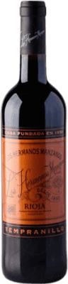 5,95 € Бесплатная доставка | Красное вино Manzanos Los Hermanos Молодой D.O.Ca. Rioja Ла-Риоха Испания Tempranillo бутылка 75 cl
