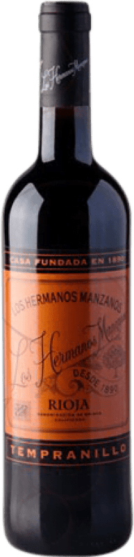 5,95 € Бесплатная доставка | Красное вино Manzanos Los Hermanos молодое D.O.Ca. Rioja Ла-Риоха Испания Tempranillo — Темпранильо Бутылка 75 cl