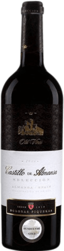 14,95 € 免费送货 | 红酒 Piqueras Castillo de Almansa Selecció 岁 D.O. Almansa Castilla la Mancha y Madrid 西班牙 瓶子 75 cl