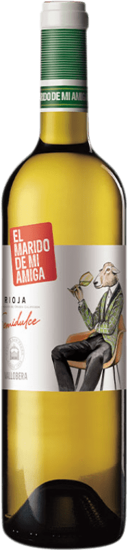 9,95 € Spedizione Gratuita | Vino Bianco Vallobera El Marido de mi Amiga Giovane D.O.Ca. Rioja La Rioja Spagna Tempranillo, Malvasia, Sauvignon 75 cl