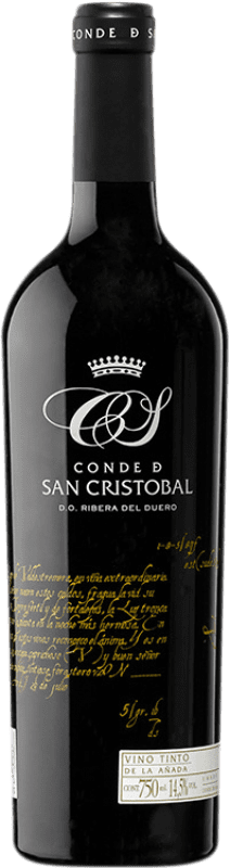 24,95 € Бесплатная доставка | Красное вино Conde de San Cristóbal старения D.O. Ribera del Duero Кастилия-Леон Испания Tempranillo, Merlot, Cabernet Sauvignon бутылка 75 cl