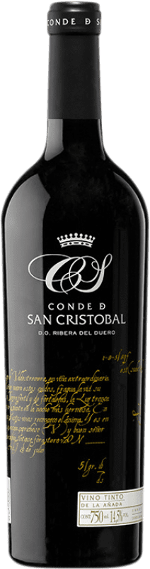 26,95 € Envio grátis | Vinho Tinto Conde de San Cristóbal Crianza D.O. Ribera del Duero Castela e Leão Espanha Tempranillo, Merlot, Cabernet Sauvignon 75 cl