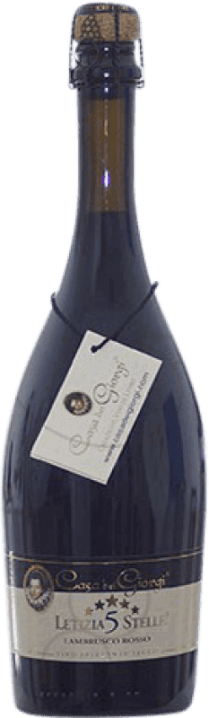 10,95 € Envío gratis | Espumoso Tinto Dei Giorgi Letizia 5 Stelle Seco D.O.C. Lambrusco di Sorbara Italia Lambrusco Botella 75 cl