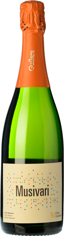 22,95 € 送料無料 | 白スパークリングワイン Guilera Musivari ブルットの自然 グランド・リザーブ D.O. Cava カタロニア スペイン Macabeo, Xarel·lo, Parellada ボトル 75 cl