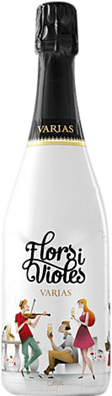 6,95 € Envoi gratuit | Vin Mousseux Blanc Cava Varias Flors i Violes Brut Jeune D.O. Cava Catalogne Espagne Macabeo — Macabeu, Xarel·lo, Parellada 75 cl
