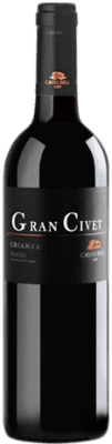 9,95 € 送料無料 | 赤ワイン Hill Gran Civet Crianza — クリアンサ D.O. Penedès カタロニア スペイン Tempranillo — テンプラニーリョ, Cabernet Sauvignon — カベルネ・ソーヴィニヨン 75 cl