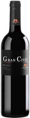 9,95 € Envio grátis | Vinho tinto Hill Gran Civet Crianza D.O. Penedès Catalunha Espanha Tempranillo, Cabernet Sauvignon Garrafa 75 cl