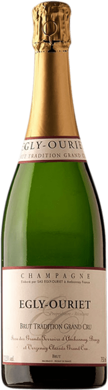 75,95 € Бесплатная доставка | Белое игристое Egly-Ouriet Tradition Grand Cru брют Гранд Резерв A.O.C. Champagne Франция Pinot Black, Chardonnay бутылка 75 cl
