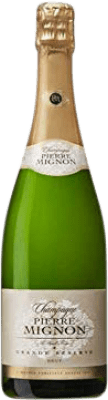 41,95 € Kostenloser Versand | Weißer Sekt Pierre Mignon Brut Große Reserve A.O.C. Champagne Frankreich Pinot Schwarz, Chardonnay, Pinot Meunier Flasche 75 cl