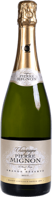 43,95 € Бесплатная доставка | Белое игристое Pierre Mignon брют Гранд Резерв A.O.C. Champagne Франция Pinot Black, Chardonnay, Pinot Meunier бутылка 75 cl