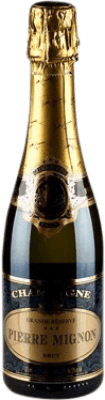 15,95 € 送料無料 | 白のスパークリングワイン Pierre Mignon Brut — ブリュット グラン・レセルバ A.O.C. Champagne フランス Pinot Noir — ピノ・ノワール, Chardonnay — シャルドネ, Pinot Meunier — ピノ・ムニエ ハーフボトル 37 cl