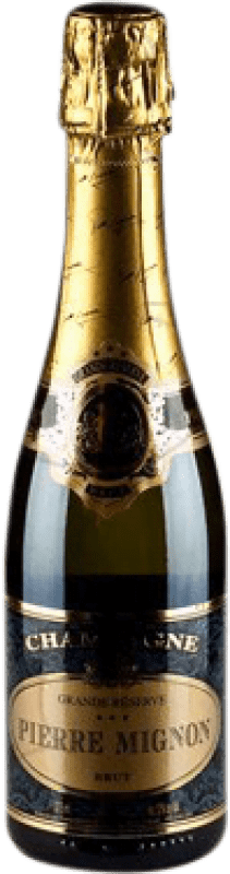 15,95 € Kostenloser Versand | Weißer Sekt Pierre Mignon Brut Große Reserve A.O.C. Champagne Frankreich Spätburgunder, Chardonnay, Pinot Meunier Halbe Flasche 37 cl