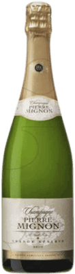 45,95 € Free Shipping | White sparkling Pierre Mignon Brut Grand Reserve A.O.C. Champagne France Pinot Black, Chardonnay, Pinot Meunier Bottle 75 cl