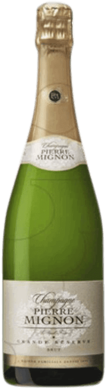 45,95 € Envoi gratuit | Blanc mousseux Pierre Mignon Brut Grande Réserve A.O.C. Champagne France Pinot Noir, Chardonnay, Pinot Meunier Bouteille 75 cl