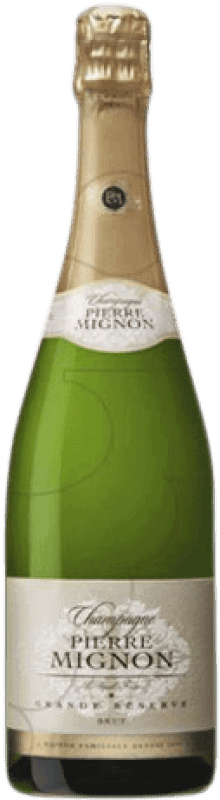 47,95 € Free Shipping | White Sparkling Wine Pierre Mignon Brut Grand Reserve — Long Barrel-Aged A.O.C. Champagne France Pinot Noir, Chardonnay, Pinot Meunier 75 cl