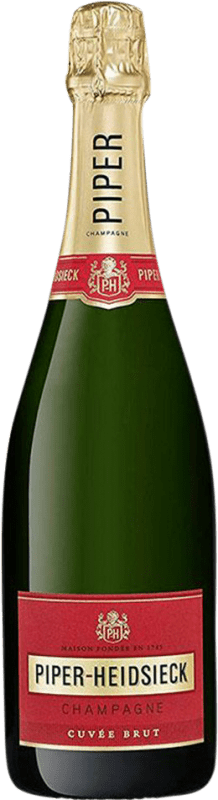 51,95 € 免费送货 | 白起泡酒 Piper-Heidsieck Cuvée 香槟 大储备 A.O.C. Champagne 法国 Pinot Black, Chardonnay, Pinot Meunier 瓶子 75 cl
