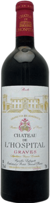 19,95 € 免费送货 | 红葡萄酒 Château de l'Hospital Crianza — 陈酿 A.O.C. Bordeaux 法国 Merlot — 梅洛, Cabernet Sauvignon — 赤霞珠 75 cl