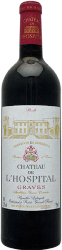 19,95 € Бесплатная доставка | Красное вино Château de l'Hospital старения A.O.C. Bordeaux Франция Merlot, Cabernet Sauvignon бутылка 75 cl