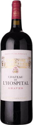 44,95 € Envío gratis | Vino tinto Château de l'Hospital Crianza A.O.C. Bordeaux Francia Botella Magnum 1,5 L