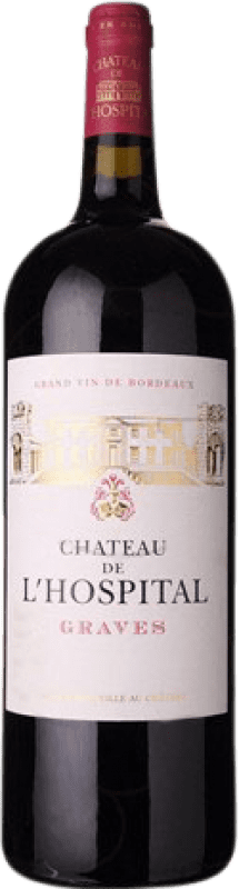 46,95 € 免费送货 | 红酒 Château de l'Hospital 岁 A.O.C. Bordeaux 法国 瓶子 Magnum 1,5 L